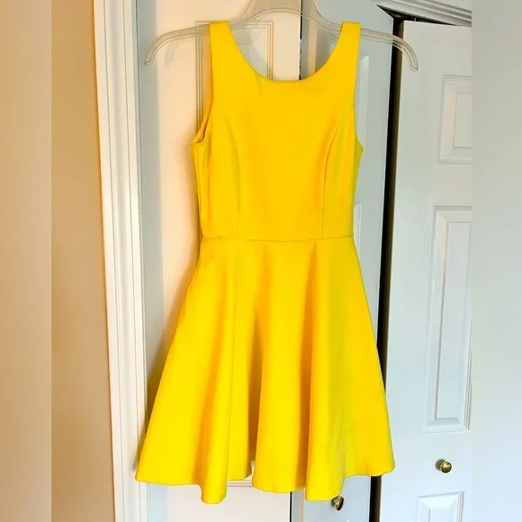 white christmas dresses Trendy Pleated Yellow Mini Dress | Women's Sundress main image 1